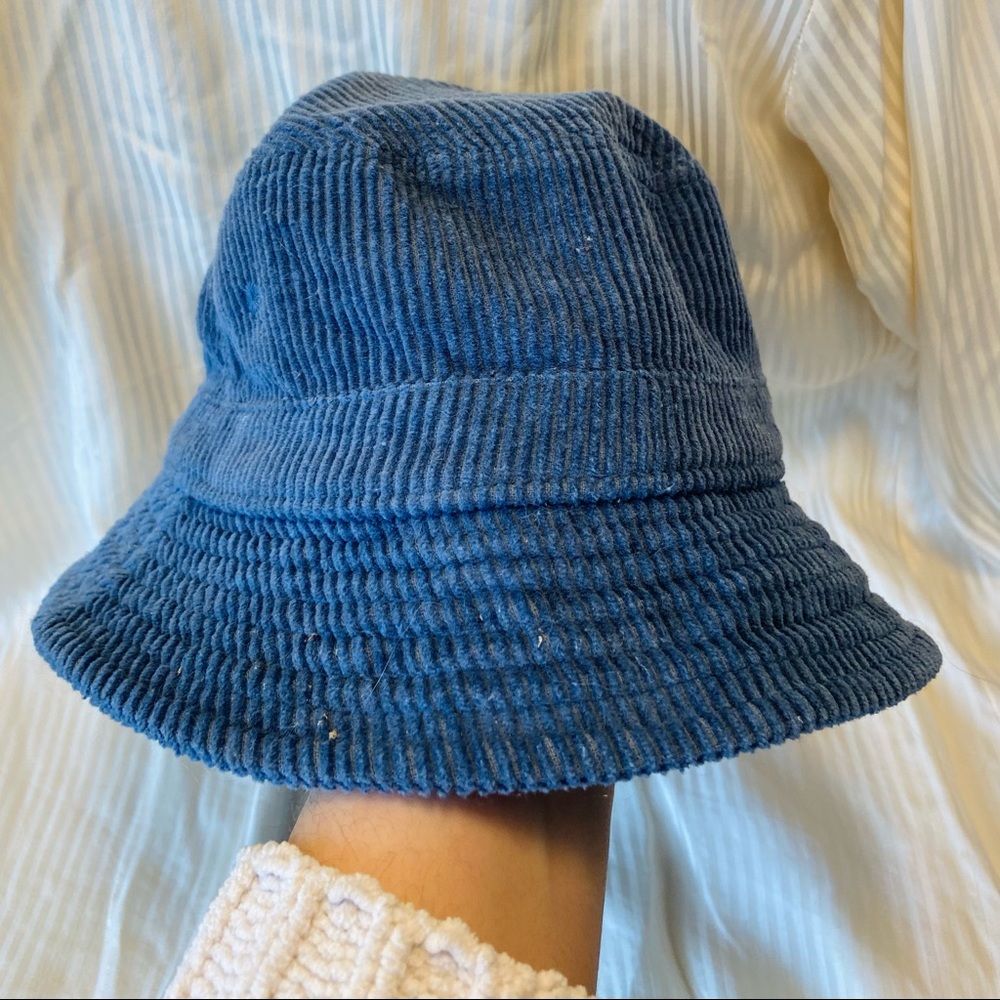 Urban Outfitters Blue Corduroy Bucket Hat